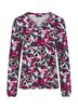 GOLDNER Gedessineerd shirt Jersey shirt in elegante blouselook