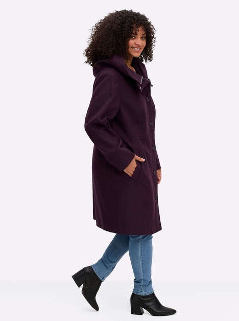 Kurzmantel Uni Mit Kapuze