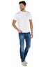 Herren T-Shirt uni , Reinweiss