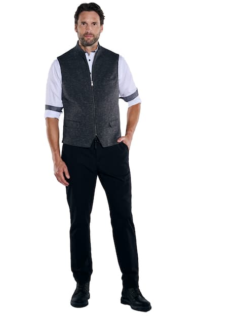 engbers Herren Sakko-Weste mit Zipper , Saphirblau