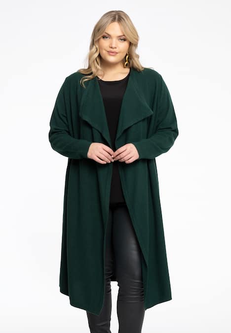 Strickjacke mit drapierter Front