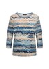 Halbarm-Viskosebluse, Zickzack-Design