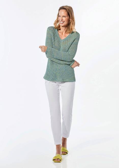GOLDNER Tricot pullover Gebreide pullover met V-hals