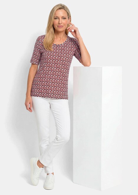 Viscose shirt met spannende 3D-print