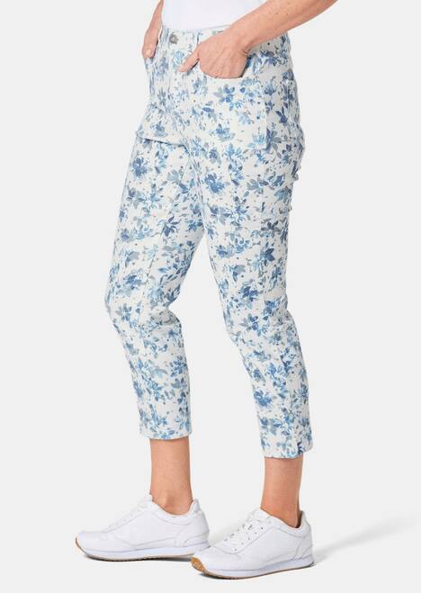 Florale Druckhose mit Allover-Print