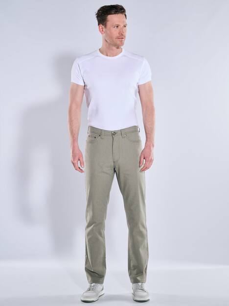 engbers Herren 5-Pocket-Hose regular , Oliv