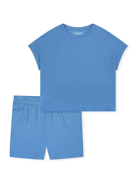 Schiesser Damen Pyjama Casual Feel aqua