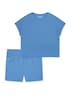 Schiesser Damen Pyjama Casual Feel aqua