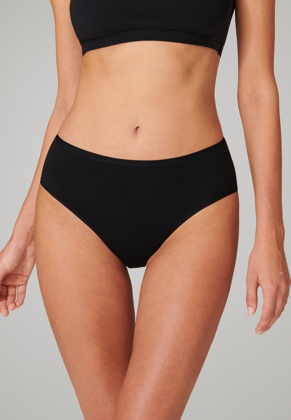 Schiesser Damen Slip 2-Pack 95/5 - 95/5 black