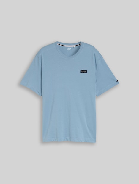 T-Shirt aus Baumwolle mit Logo-Badge