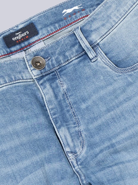 engbers Herren Super-Stretch-Jeans regular , Mittelblau