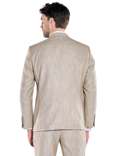 Herren Leichtes Anzugsakko in Leinenoptik , Beige