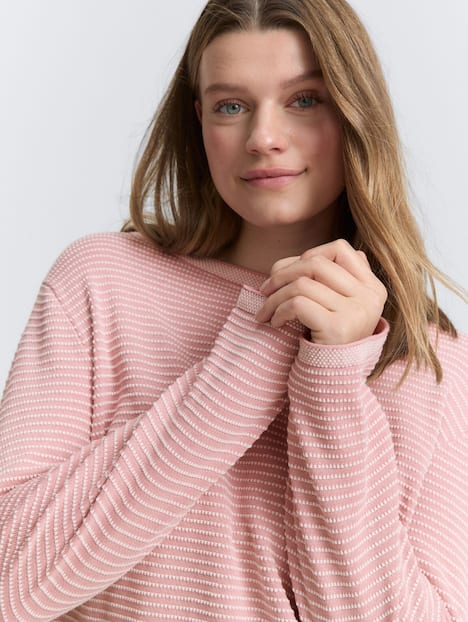 Strickpullover mit U-Boot-Ausschnitt
