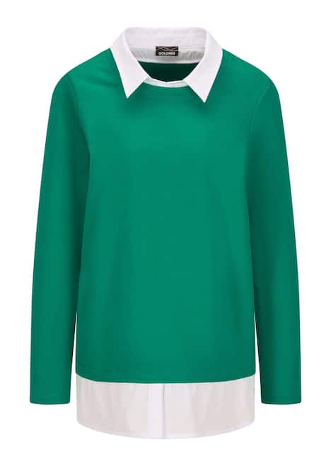 GOLDNER Sweatshirt Sweatshirt in 2-in-1-look