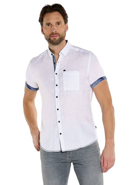 Kurzarm-Hemd aus Leinen