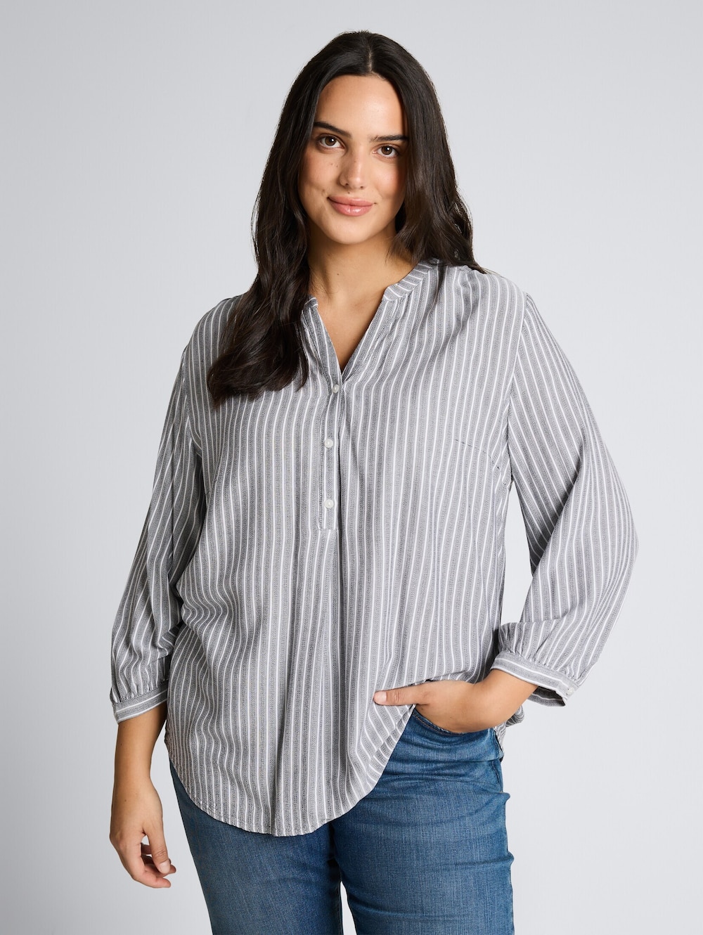 Bluse mit Streifenmuster