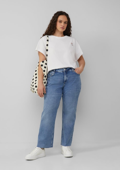 Ankle-Jeans / Mid Rise / Straight Fit