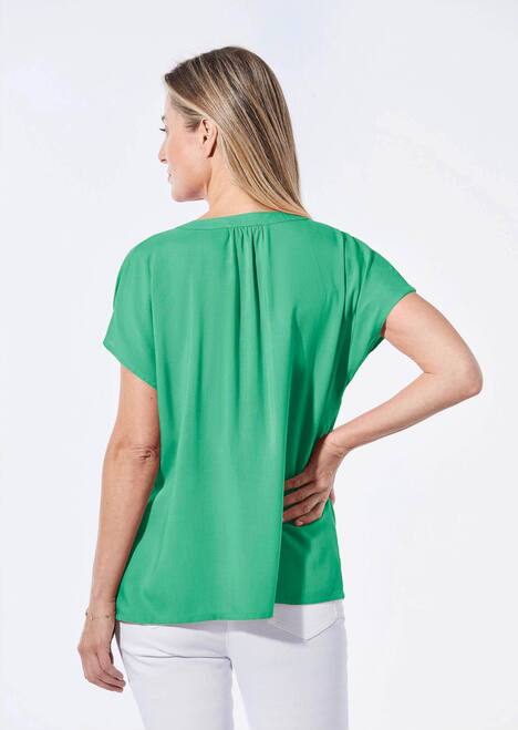 Bluse mit Tunika Ausschnitt