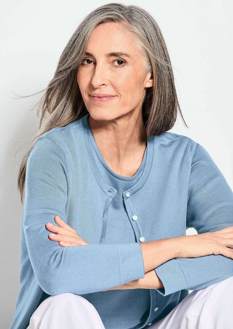 Figurnahes Twin-Set aus Pima-Baumwolle