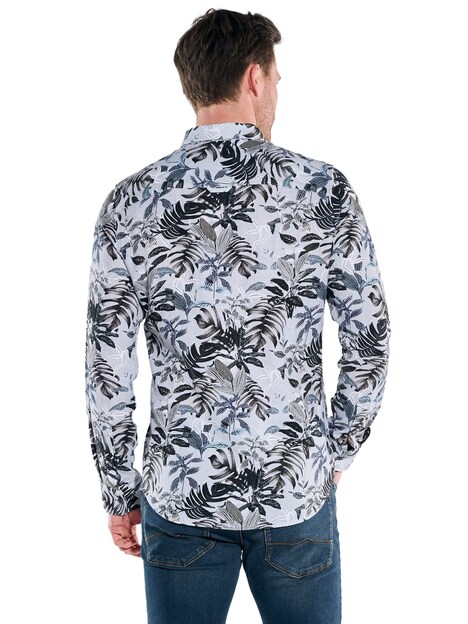 Herren Hemd langarm , Brilliantblau