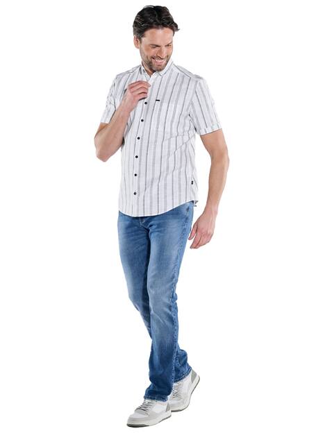 engbers Herren Kurzarm-Hemd gemustert , Hellgruen