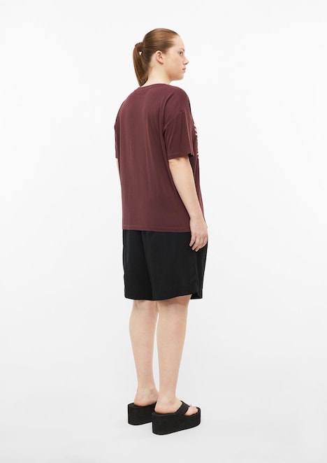 Shorts aus luftigem Leinenmix