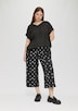 Fabricmix-Shirt im Loose Fit mit V-Ausschnitt