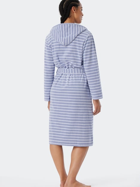 Schiesser Damen Bademantel Feather Terry - grau