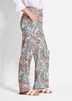 Lange Viskose Schlupfhose mit Paisley-Print und weitem Bein