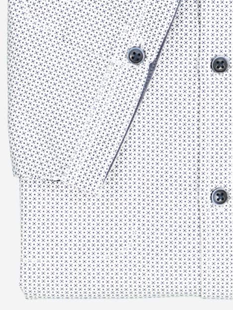 engbers Herren Kurzarm-Hemd gemustert , Reinweiss