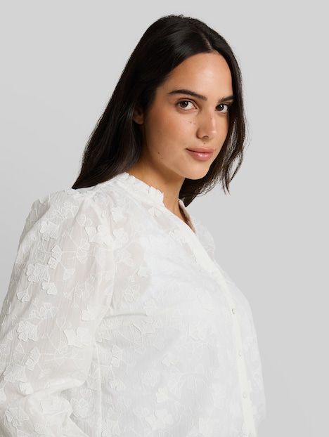 Loose Fit Bluse mit Stickerei