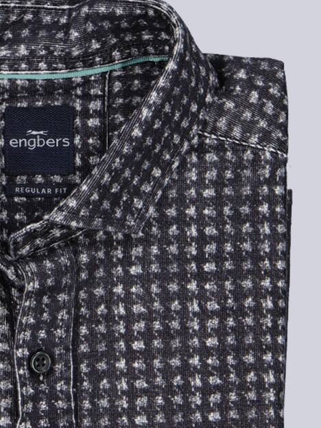 engbers Herren Hemd langarm , Schwarz