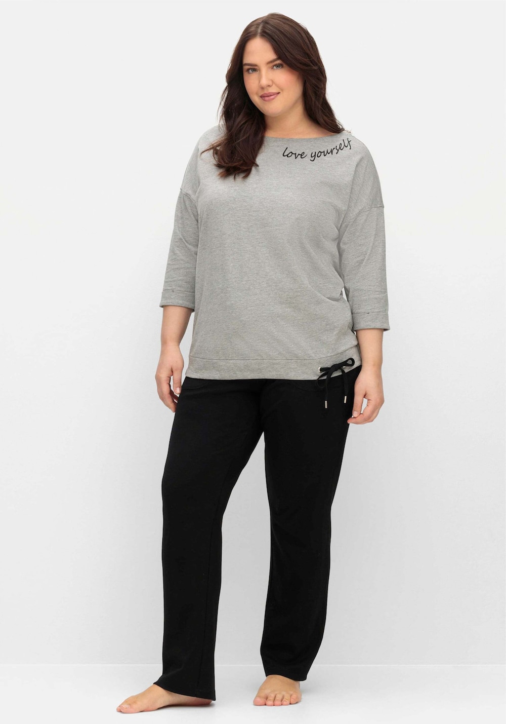 Langarmshirt Langarm Uni Ohne Kragen