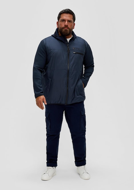 Kapuzenjacke im Fabricmix