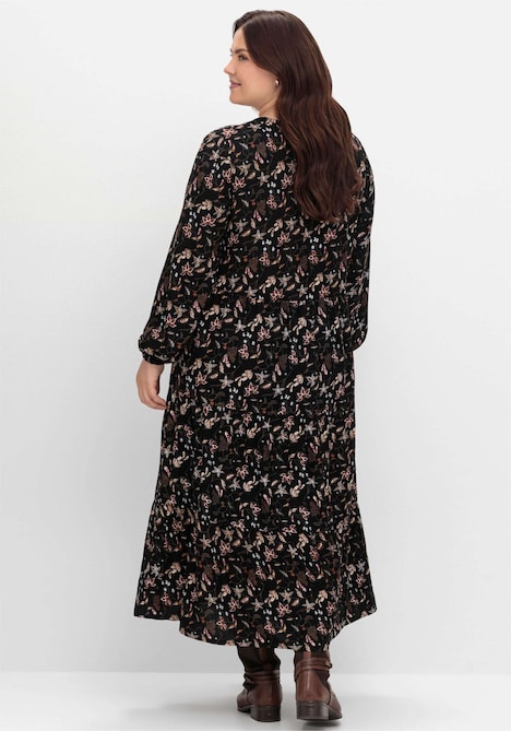 Druckkleid Langarm Print
