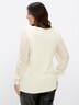 Langarm-Pullover Langarm-Pullover mit Ballonärmeln Langarm Ohne Kragen