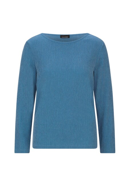 Langarm Melange Jersey-Oberteil