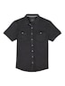 Herren Poloshirt mit durchgehender Knopfleiste , Anthrazit