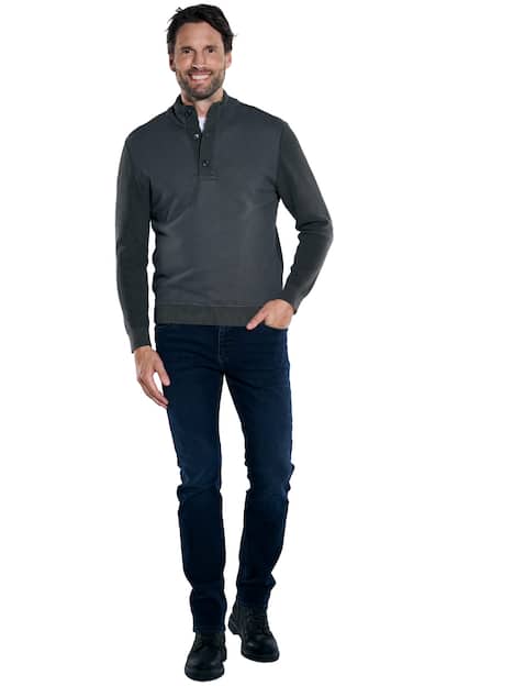 engbers Herren Pullover mit Troyerkragen , Petrolgruen