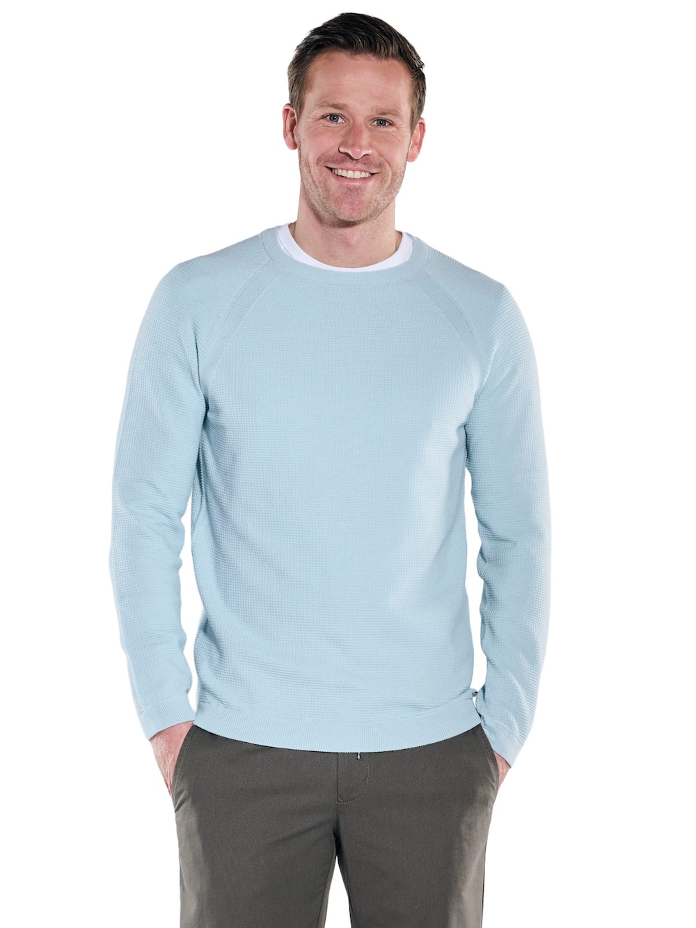 engbers Herren Pullover Rundhals , Hellblau