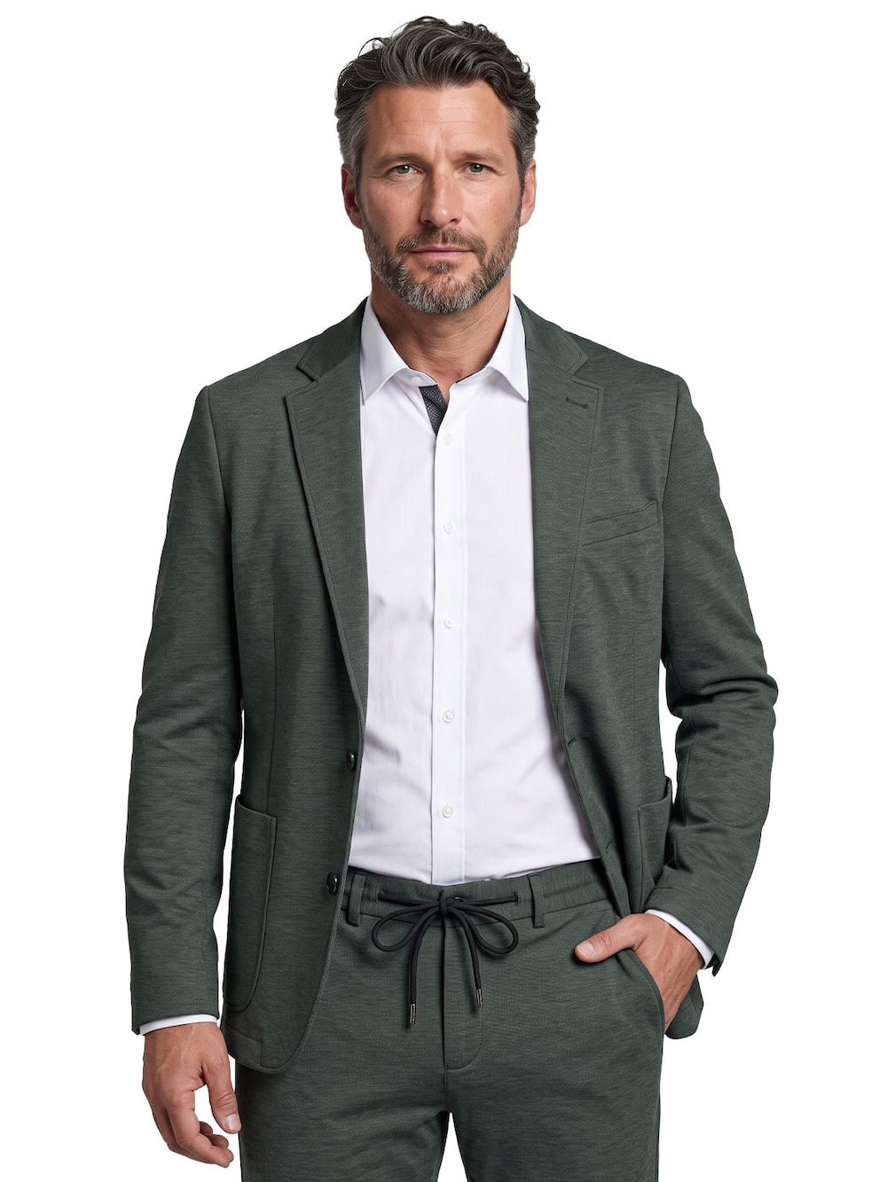 Herren Hochelastisches Anzug-Sakko , Khaki