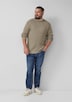 Strukturmix-Pullover aus reiner Baumwolle