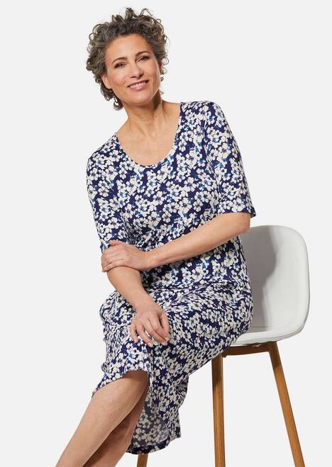 Elastisches Jerseykleid mit modischem Druck