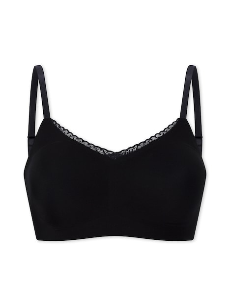 Schiesser Damen Bustier Invisible Soft Lace schwarz