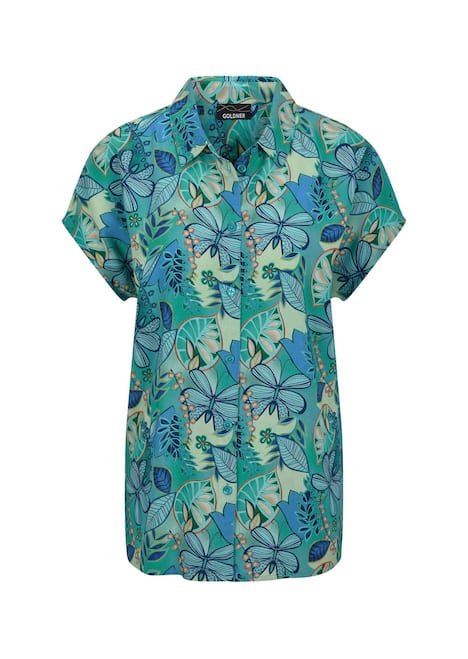 Hemdbluse mit floralem Design