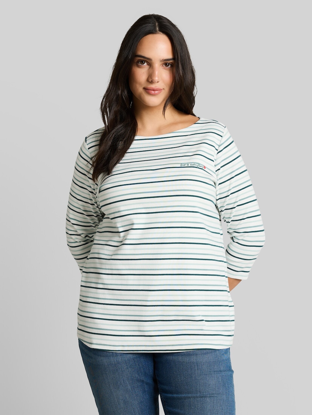Langarmshirt mit Streifenmuster