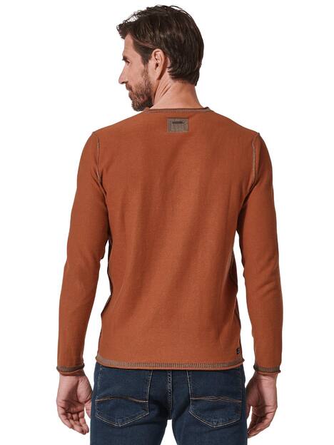 engbers Herren Pullover uni , Dunkelorange