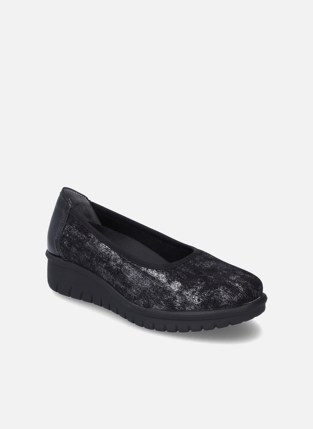 Damen Slipper Calais 85, schwarz-silber