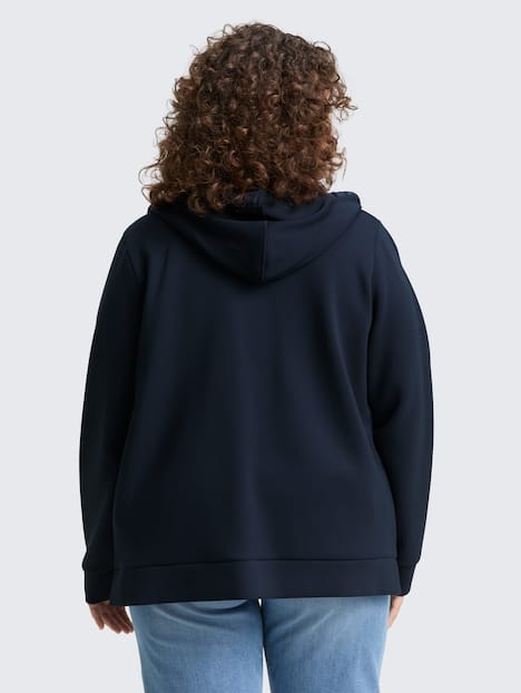 Hoodie Sweatjacke aus Scuba