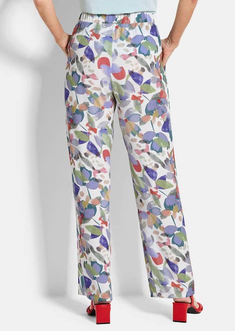 Schlupfhose mit floralem Print